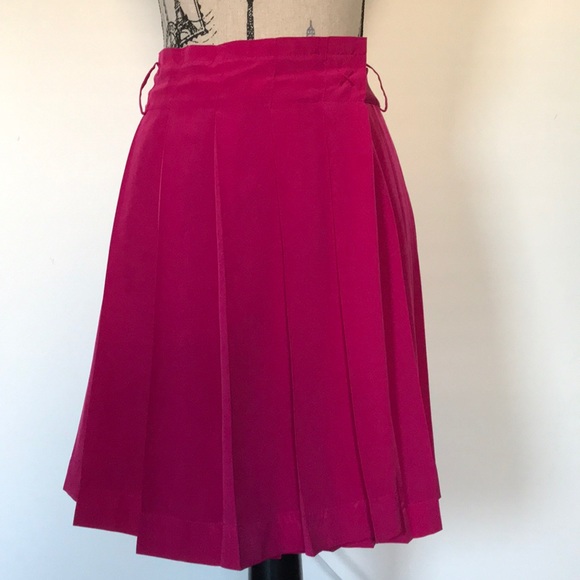 Meadow Rue,Hot pink belted&pleated, wrap skirt.Sz8 - Picture 1 of 8